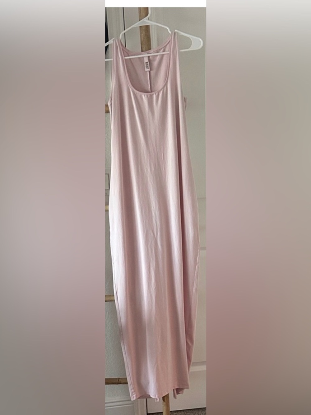 SKIMS Light Pink Maxi Slip Dress